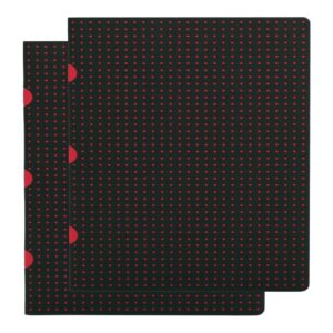 Negro Sobre Rojo A5 Milimetrado